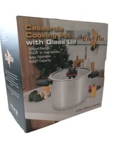 Chef Pro 6.5 Qt Stockpot Pot NEW Casserole Stainless Steel FOLDING Handl... - £37.13 GBP