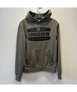 Gongshow Mens Hoodie S/P Gray Brown Hockey  Ribbed Cuff/Hem No Drawstrin... - £17.04 GBP