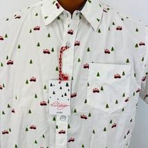 PD And C Hawaiian Aloha L Shirt Truck Christmas Holliday White Red Green New - £39.90 GBP