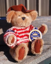 Pickford Brass Button Plush Teddy Bear Cody Jointed Tags - £19.41 GBP