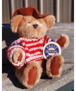 Pickford Brass Button Plush Teddy Bear Cody Jointed Tags - £19.46 GBP