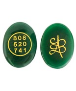 Green Jade Zibu Coin Oval Crystal Gemstone Wealth Symbol Attract Money   - $12.49