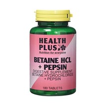 Health Plus Betaine Hcl + Pepsin Digestive Health Supplement - 180 Tablets  - $25.00