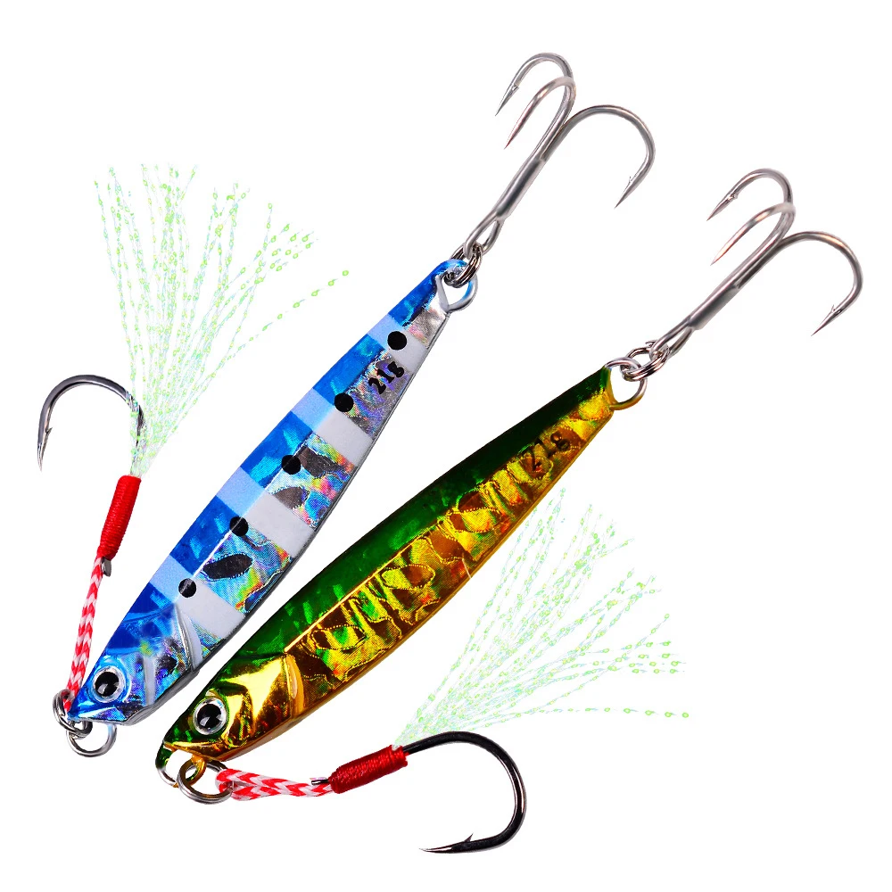 Sporting 1PC 7g 10g 21g 40g 60g Metal Cast Slow Jig Spoon Jigging Hard Lure Bait - £23.90 GBP