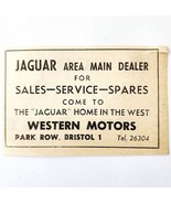 1954 Western Motors Jaguar Dealer Advertisement Import Automobilia Brist... - $28.07 CAD