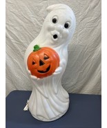 Vintage Halloween Blow Mold Ghost With Pumpkin 34” General Foam Plastic ... - €112,37 EUR