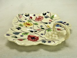 Southern Potteries Blue Ridge China, Handled Plate, Hand Painted Floral,... - £19.11 GBP