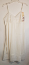 Vintage Vanity Fair White Floral Lace Full Slip NWT Size 38 Nylon Sheer USA - £54.87 GBP