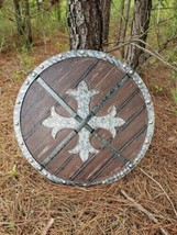 Medieval Knight wooden Shield Cross Shield roman replica Best Gift Item Shield - $168.10