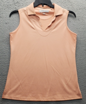Pebble Beach Dry Luxe Polo Shirt Womens Large Salmon Golf Performance Sl... - $21.44