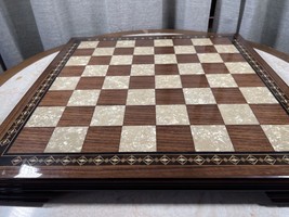 New Beautiful Handmade Detailed Mother of Pearl 20x20 in Chess board No Pieces - £154.31 GBP
