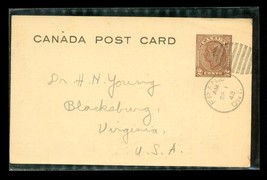 Vintage Postcard Travel Letter Canada to US 1942 Dr HN Young Blacksburg VA - £10.08 GBP