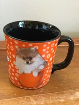 Gently Used Encore Group Keith Kimberlin Orange &amp; Black w Cut Puppy Dog Coffee - £9.02 GBP