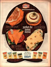 1964 Kraft Cheesewiches Vintage Print Ad 1960s Perfect for leten menu! c1 - £20.70 GBP