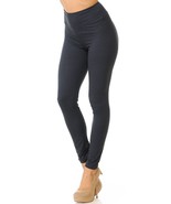 Womens High Waisted Yoga Leggings - One Size (0-12) - Black Burgundy Oli... - £19.90 GBP