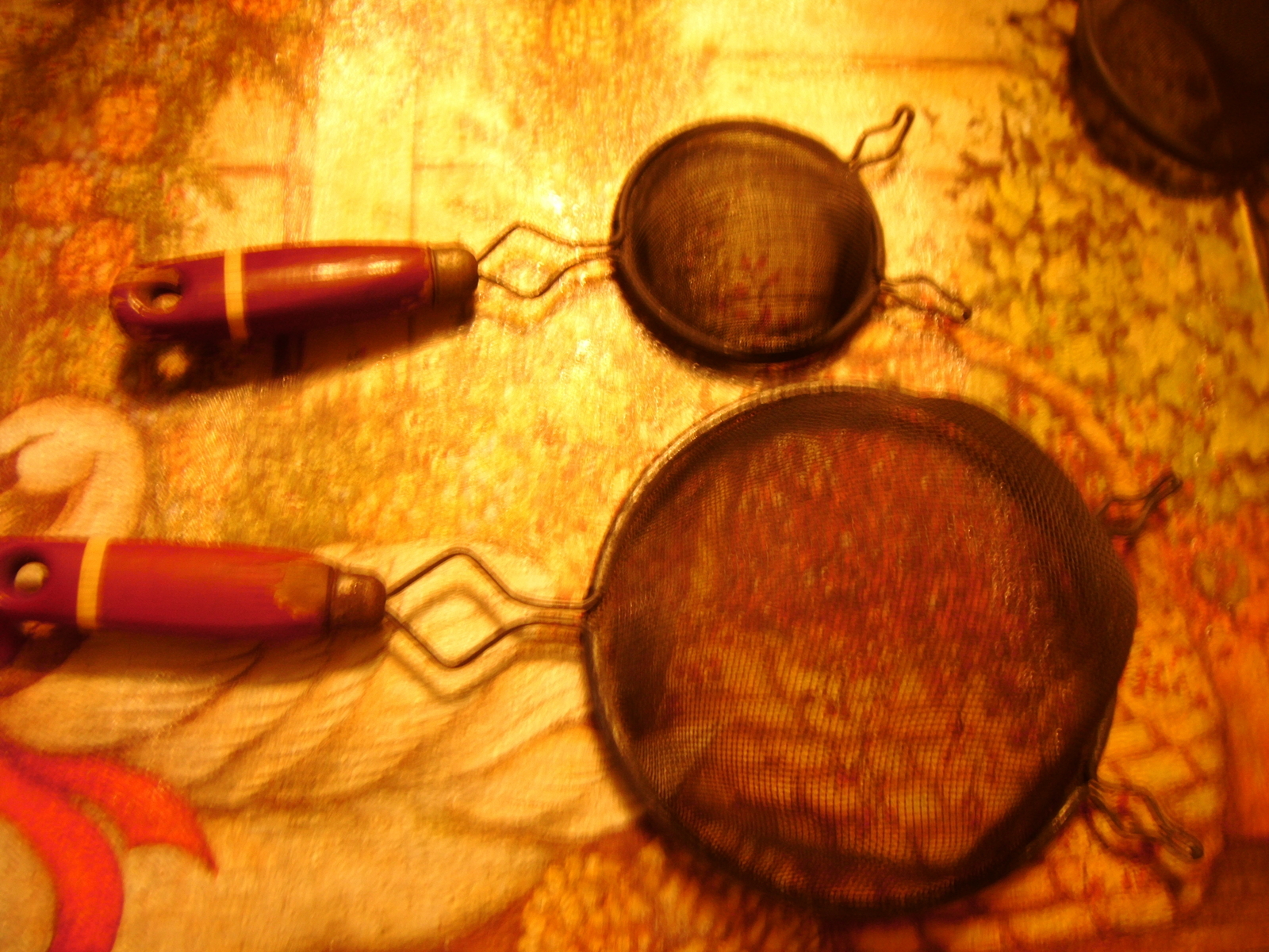 Kitchen Strainers with Red Handles - Vintage - $15.00
