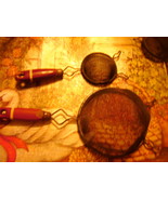 Kitchen Strainers with Red Handles - Vintage - $20.81 CAD