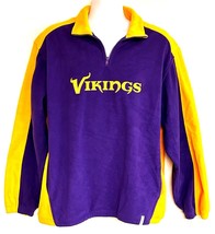 Minnesota Vikings NFL Reebok Vintage 1/4 Zip Fleece Sweater Shirt Men&#39;s Large L - $39.99