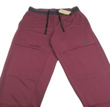 Nike Pro Dri-FIT Fleece Fitness Pants Men&#39;s Size Medium Maroon NEW DV9910-681 - £42.91 GBP