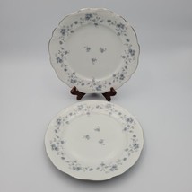 Vtg Johann Haviland Blue Garland China Dinner Plates Floral Pattern Set Of 2  - £30.41 GBP