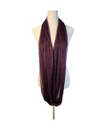 Women&#39;s Purple Sparkly Infinity Scarf Sheer Lovely Deep Purple - $18.02 CAD