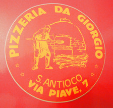 Vintage GIORGIO PIZZERIA Sant&#39;antiocus Via Piave Sticker 7 Pizzerias-
show or... - £10.66 GBP