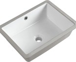 Small Rectangle Undermount Sink White Ceramic Under Counter Bathroom Sin... - $116.96
