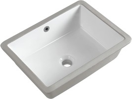 Small Rectangle Undermount Sink White Ceramic Under Counter Bathroom Sin... - £92.00 GBP
