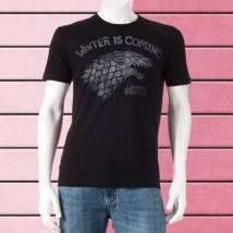 NEW MEN’S GAME OF THRONES SHIRT HOUSE STARK WINTER COMING SIZE SMALL DIS... - $19.99