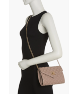 Badgley Mischka Studded Diamond Quilted Crossbody Bag Purse Taupe $129 - £28.63 GBP