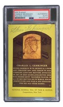 Charlie Gehringer Signed 4x6 Detroit Tigers HOF Plaque Card PSA/DNA 85025739 - £69.21 GBP