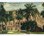 Hotel Albemarle Linen Postcard St Petersburg Florida 1949 - $11.88
