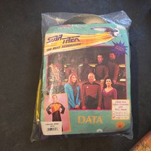 Vintage Star Trek TNG Data Costume Child Size Large 12–14 Rubie’s 1990s NOS - $19.75