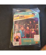 Vintage Star Trek TNG Data Costume Child Size Large 12–14 Rubie’s 1990s NOS - $19.75