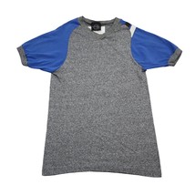 Locker Tops Shirt Boys S Gray V Neck Short Sleeve Banded Cuffs Casual Tee - £14.32 GBP