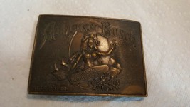 Vintage 3 3/4&quot; Anheuser Busch Original Budweiser St. Louis MO Metal Belt Buckle - £14.53 GBP