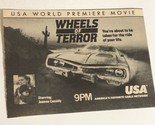 Wheels Of Terror Tv Guide Print Ad Joanna Cassidy USA Network TPA14 - £4.68 GBP