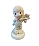 Precious Moments For the Sweetest Tu-Lips in Town Blonde Boy Figurine - £13.01 GBP