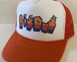 Vintage Dig Dug Trucker Hat Adjustable snapback Orange Video Game Hat Ga... - £14.07 GBP