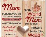 Mothers Day Gifts for Mom, To My Mom Heart Wooden Candle Holder, Gifts f... - $27.15