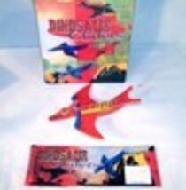 12 DINOSAUR GLIDERS fly air plane dino soar flying glide bulk party favo... - $6.82