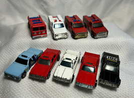 70s / 80s Mattel Hotwheels Toy Car Diecast Police Fire Rescue Lot Of 9 Vehicles - £28.07 GBP