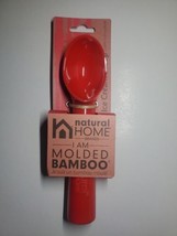 New Natural Home Ice Cream Scoop Cherry Red Molded Bamboo Sustainability  - £6.65 GBP