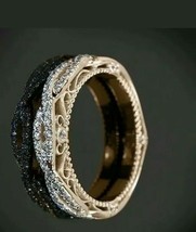 0.65CT Jubiläum Künstlicher Diamant Ring Band 14k Rose Vergoldet Damen Ring - £89.59 GBP