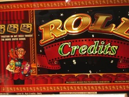 WMS Roll Credits Slot Machine Game Glass Replacement Movie Theater Image... - £33.69 GBP