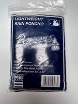 MLB Atlanta Braves Baseball Official Licensed Disposable Lightweight Rain Poncho - £10.84 GBP