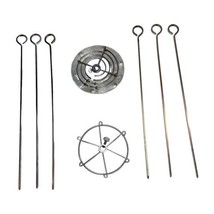 VTG Shish Kabob Wheel 6 Skewers 18 Inch With End Wheels Fits Spits Hewitt - £31.48 GBP