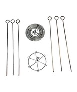 VTG Shish Kabob Wheel 6 Skewers 18 Inch With End Wheels Fits Spits Hewitt - £30.60 GBP