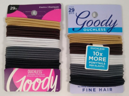 2 Goody Ouchless Braided Hair Elastics, Neutral, 29 Count Ponytail Acces... - £8.78 GBP