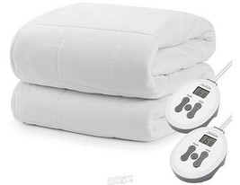 Sunbeam Selecttouch Electric Heated Mattress Pad Quilted Cotton Full 10 Settings - £60.74 GBP